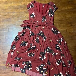 Free People Rust Floral Tiered Maxi Dress